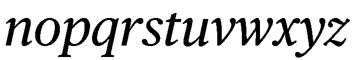 Chubb Publico Text Italic Font LOWERCASE