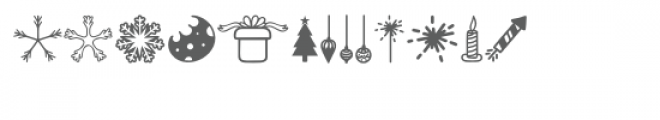 Christmas Dingbats Font LOWERCASE