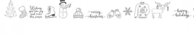 christmas 3 dingbats font Font UPPERCASE