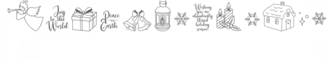 christmas 3 dingbats font Font UPPERCASE