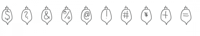 christmas bulbs font Font OTHER CHARS