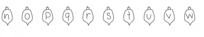 christmas bulbs font Font LOWERCASE