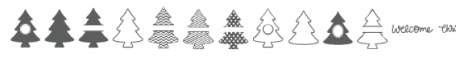 christmas tree monogram frames dingbat Font UPPERCASE