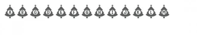 christmas tree monograms Font UPPERCASE
