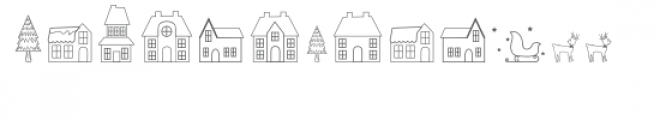 christmas village dingbat font Font UPPERCASE