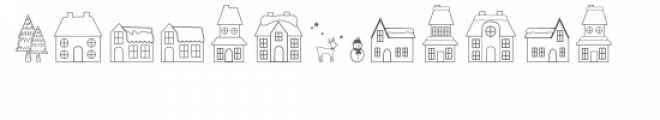 christmas village dingbat font Font UPPERCASE