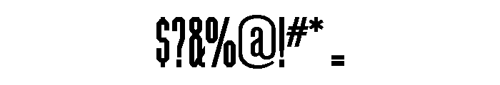 Chamfer Gothic Bold Font OTHER CHARS
