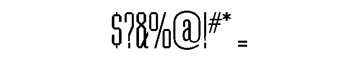 Chamfer Gothic Light Font OTHER CHARS
