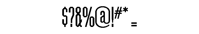 Chamfer Gothic Medium Font OTHER CHARS