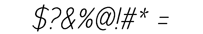 Chankfurter Condensed Light Italic Font OTHER CHARS
