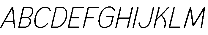 Chankfurter Condensed Light Italic Font UPPERCASE