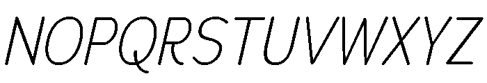 Chankfurter Condensed Light Italic Font UPPERCASE