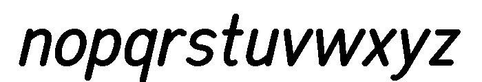 Chankfurter Condensed Medium Italic Font LOWERCASE