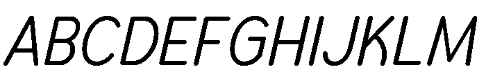 Chankfurter Condensed Regular Italic Font UPPERCASE