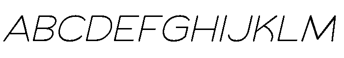 Chankfurter Extended Light Italic Font UPPERCASE