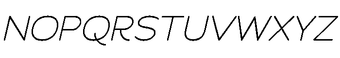Chankfurter Extended Light Italic Font UPPERCASE