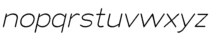 Chankfurter Extended Light Italic Font LOWERCASE