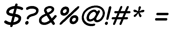 Chankfurter Extended Medium Italic Font OTHER CHARS