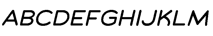 Chankfurter Extended Medium Italic Font UPPERCASE