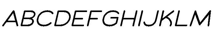 Chankfurter Extended Regular Italic Font UPPERCASE