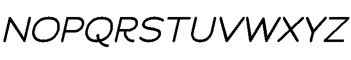 Chankfurter Extended Regular Italic Font UPPERCASE