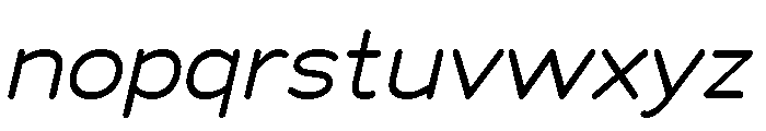 Chankfurter Extended Regular Italic Font LOWERCASE