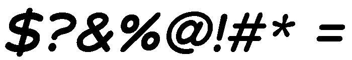 Chankfurter Extended Semi Bold Italic Font OTHER CHARS