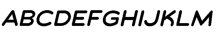Chankfurter Extended Semi Bold Italic Font UPPERCASE