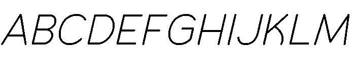 Chankfurter Light Italic Font UPPERCASE
