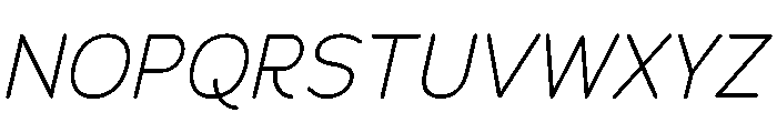 Chankfurter Light Italic Font UPPERCASE