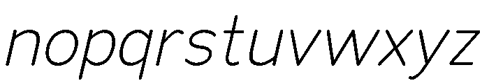 Chankfurter Light Italic Font LOWERCASE