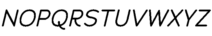 Chankfurter Regular Italic Font UPPERCASE
