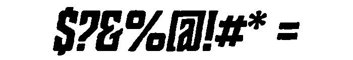 Charcuterie Block Bold Italic Font OTHER CHARS
