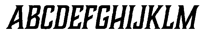 Charcuterie Block Regular Italic Font UPPERCASE
