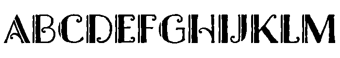 Charcuterie Deco Inline Font UPPERCASE