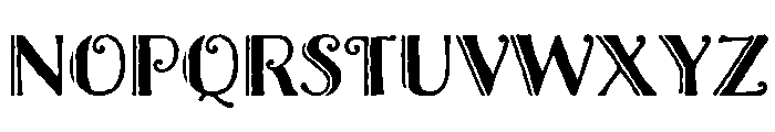 Charcuterie Deco Inline Font UPPERCASE