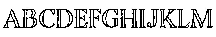 Charcuterie Engraved Open Font UPPERCASE