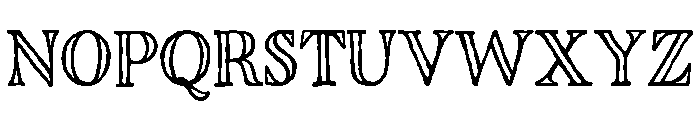 Charcuterie Engraved Open Font UPPERCASE