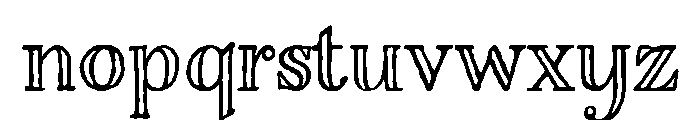 Charcuterie Engraved Open Font LOWERCASE