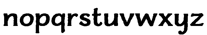 Charcuterie Flared Bold Font LOWERCASE