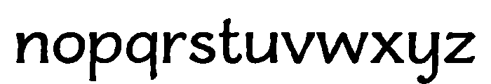 Charcuterie Flared Regular Font LOWERCASE
