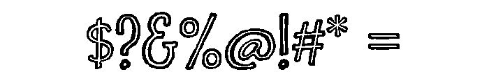 Charcuterie Sans Bold Inline Font OTHER CHARS