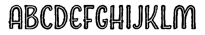 Charcuterie Sans Bold Inline Font UPPERCASE
