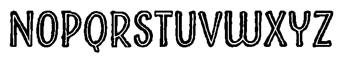 Charcuterie Sans Bold Inline Font LOWERCASE