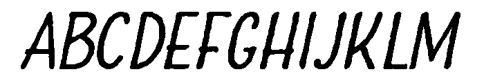 Charcuterie Sans Regular Italic Font UPPERCASE