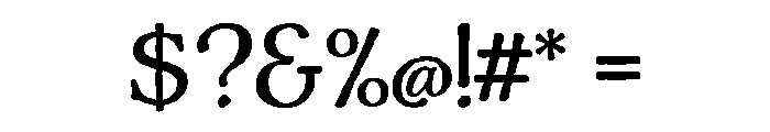 Charcuterie Serif Regular Font OTHER CHARS