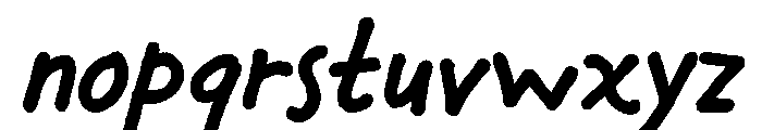 Chauncy Pro Bold Italic Font LOWERCASE
