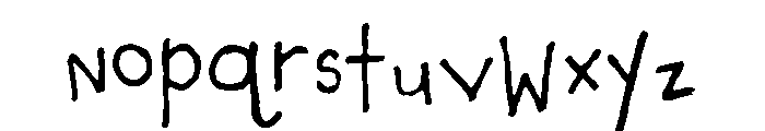 Chauncy Snowman Font LOWERCASE