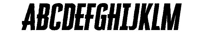 Cheddar Gothic Black Italic Font UPPERCASE