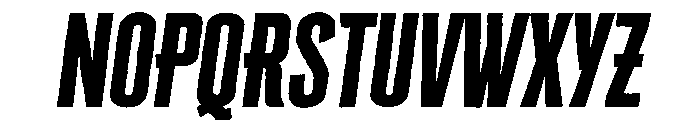 Cheddar Gothic Black Italic Font UPPERCASE